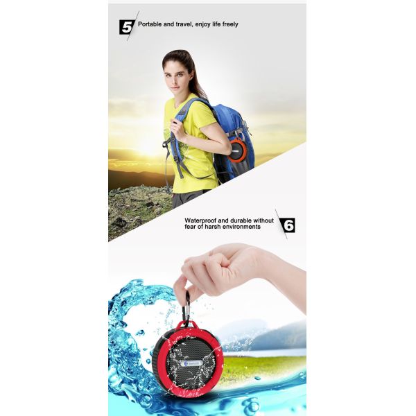 Customized Small Waterproof Sport Speaker , Active Stereo Wireless Speaker
