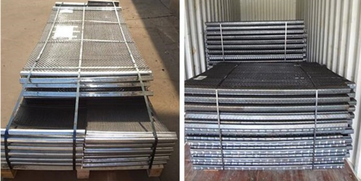 1.0mm 45mm Aperture Hooked Mine Vibrating Screen Mesh