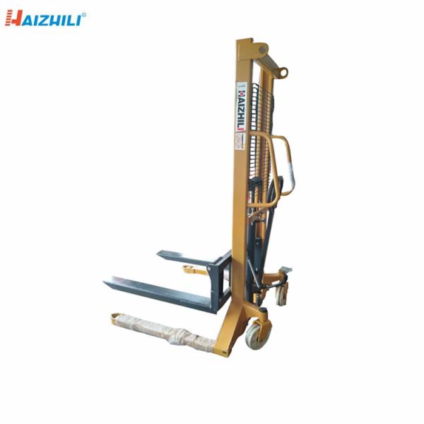 Quality 2 Ton Straddle Pallet Stacker With C Steel Mast , Hydraulic Hand Stacker Manual Forklift for sale