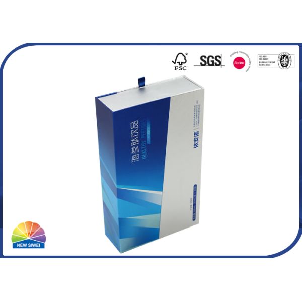 Reverse Uv Coating Rigid Drawer Paper Box With Paper Divider