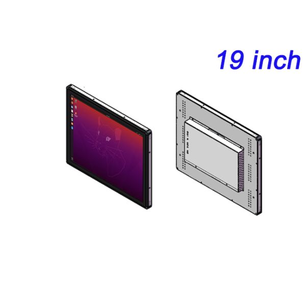 19 inch Fully Enclosed Front Switch USB Configuration PLC Industrial Wireless LCD Monitor
