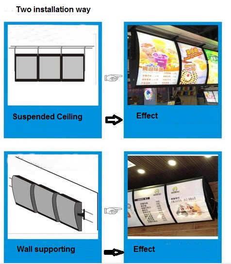 RESTAURANT MENU BOARD,PICTURE MENU SLIM LIGHT BOX,fast food menu, KFC menu LED light box ,mcdonald's menu sign box