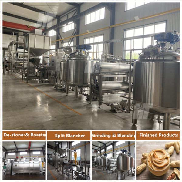 Roasted Peanut Butter Production Line SUS304 Peanut Butter Processing Machine