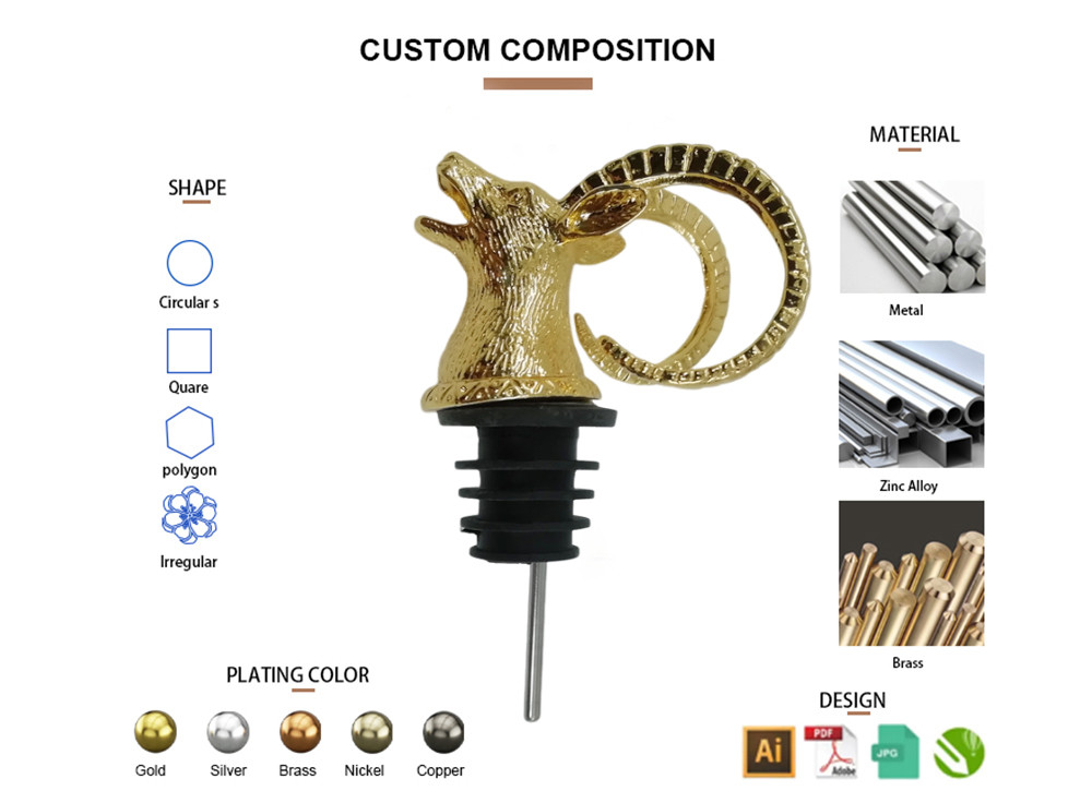 Stainless Steel Animal Wine Pourer Silver Dolphin Liquor Pourer For Bar