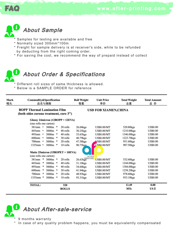 Thermal Roll Matte Laminating Film