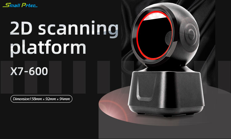 Supermarket X7-600 Desktop Corded Qr Code Scanner Reader 2D QR with USB TYPE-B Interf
