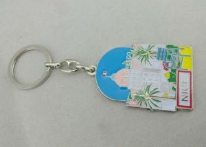 Negresco Promotional Keychain with Nickel Plating , Custom Metal Parts Keyring