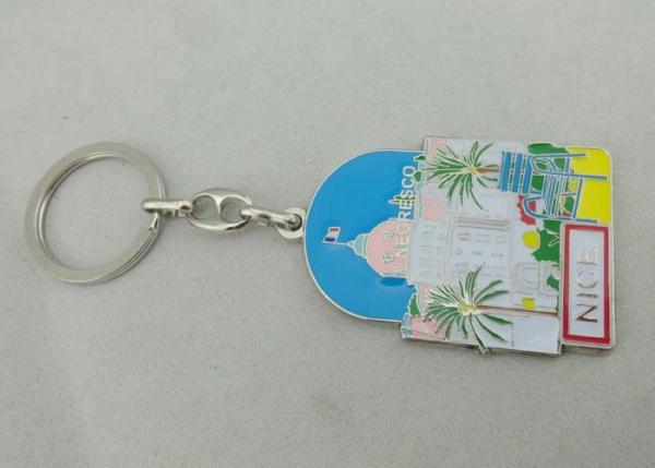 Quality Negresco Promotional Keychain with Nickel Plating , Custom Metal Parts Keyring for sale