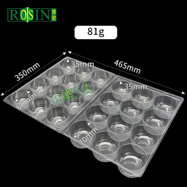 Hinged Clamshell Plastic Bakery Packaging Single Compartment Muffin Cupcake Box