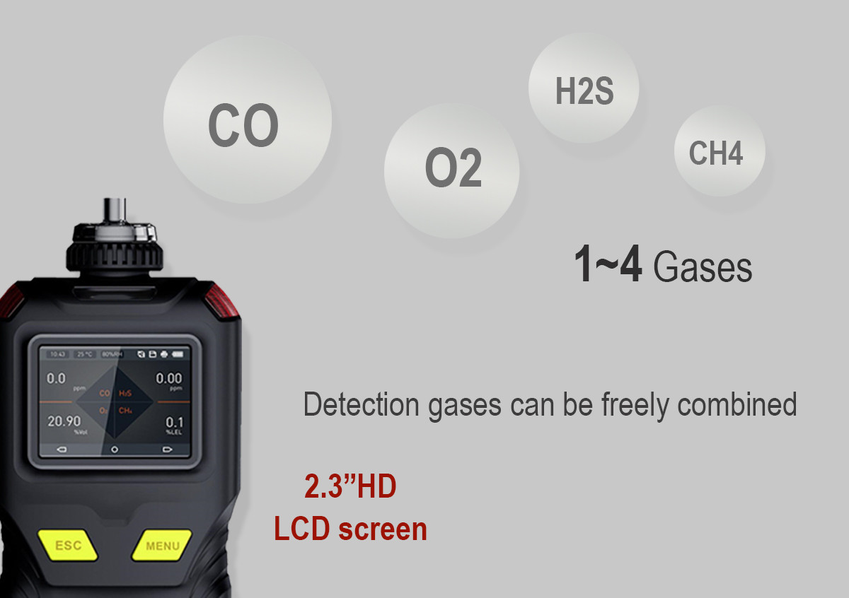 Ms400 IP65 durable Portable Single Gas Detector Carbon Monoxide Detector Alarm