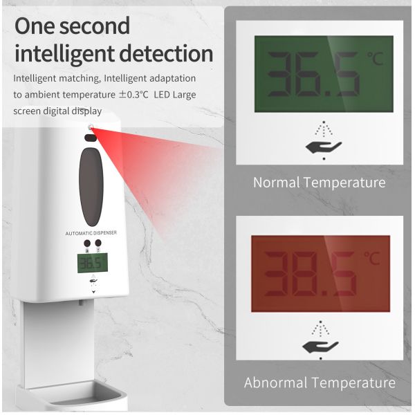 Refillable Intelligent Sensor Soap Dispenser Infrared Thermometer