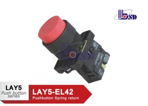 China LAY5（XB2）-EL42 red color even button spring return with symbol logo push button swithes wholesale