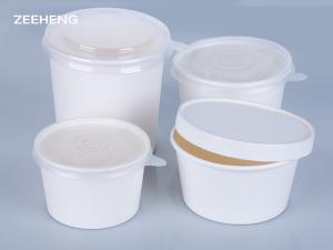 FDA 26oz Double Poly Coated White Paper Bowls With Lids