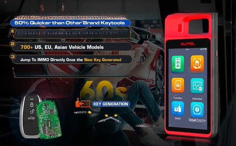 AUTEL KM100 Key Programmer IMMO Diagnostic Instrument for Europe Region WxHxD 200*89*22 mm