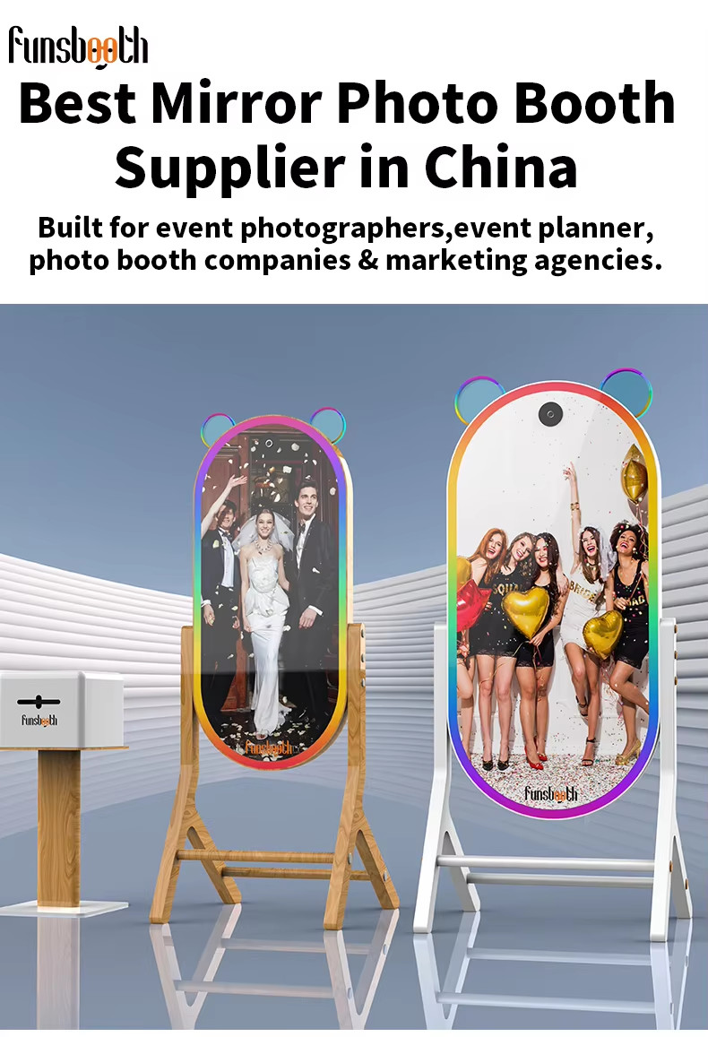 Interactive Touch Screen Instant Printing Photo Booth Mobile Digital Mirror Photo Booth Guest Memory Books