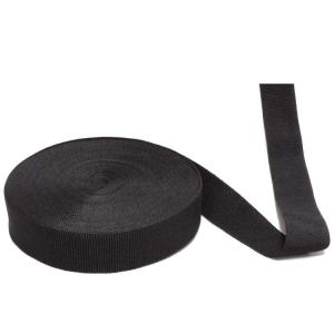 China 3.5cm Black Elastic Webbing High Tenacity Woven Polyester Elastic Band wholesale