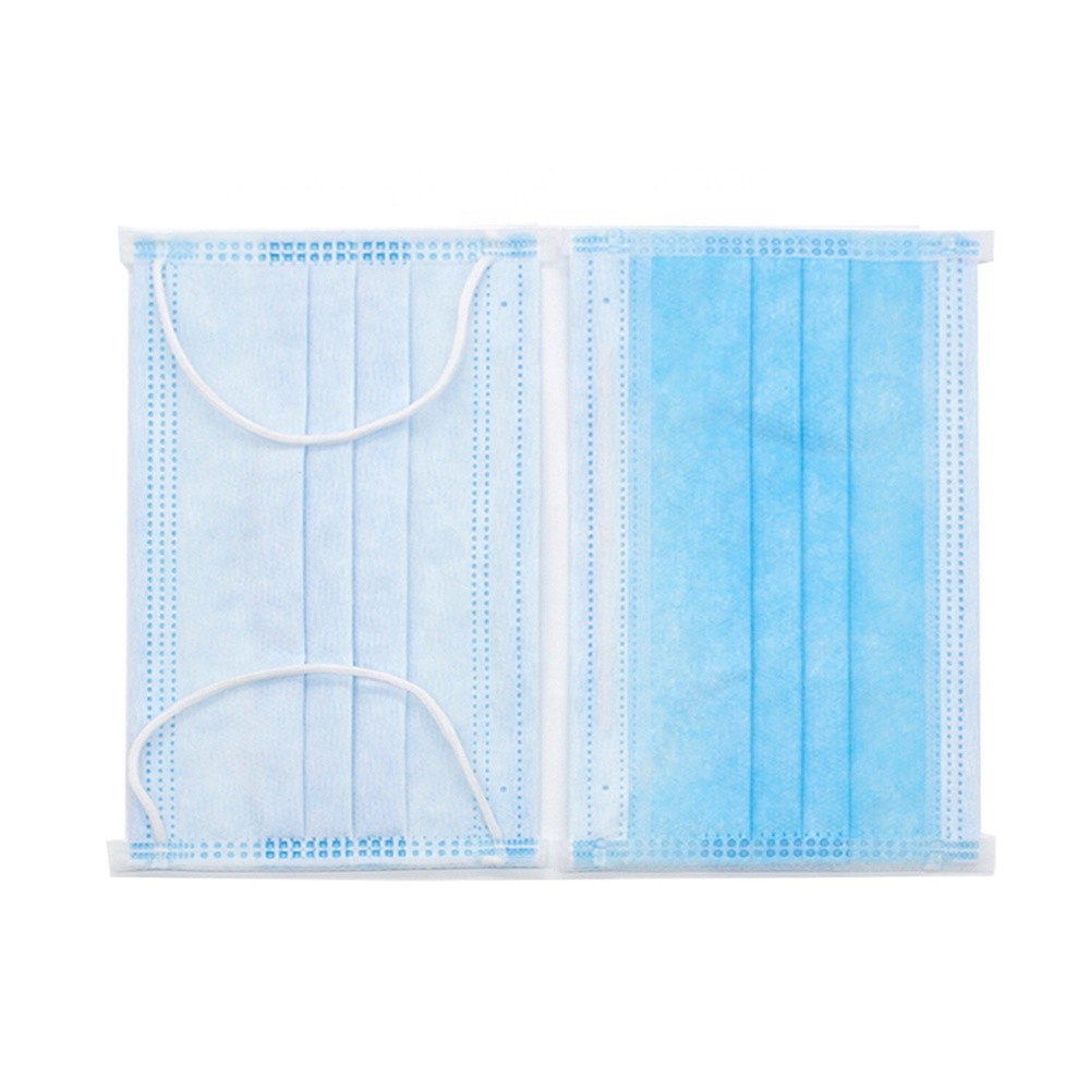 Non Woven Three Ply Disposable Ear Loop Face Mask For Factory Customed Color