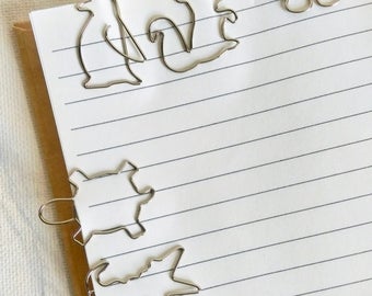 Creative Functional Fancy Stationery Items , Shaped Stainless Steel Paper Clips