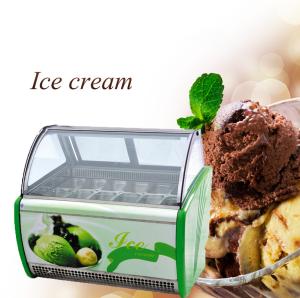 -18~-22 Degree 12 Trays Ice Cream Display Freezer Danfoss / Tecumseh Compressor