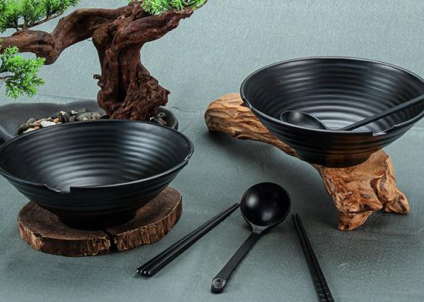 Quality Unbreakable Melamine Ramen Noodle Bowl Set With Chopsticks Ladle for sale