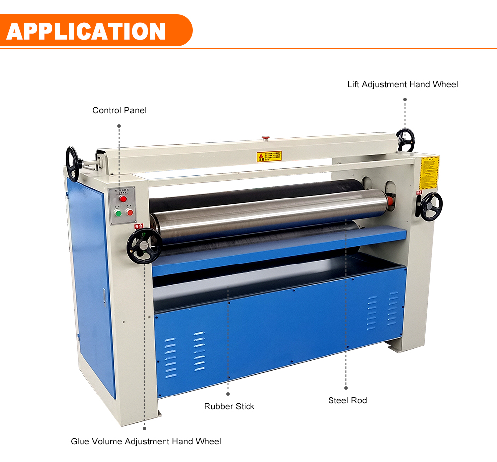 600 KG Weight MT6113 Glue Spreader / MDF Roller Spreading Machine with High Accuracy