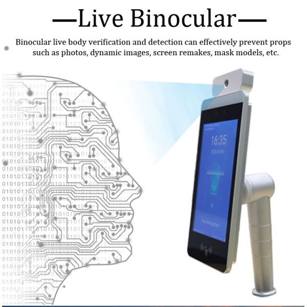 HFSecurity 8inch Dynamic Android Stranger Forehead face recognition based door lock system face recognition door entry