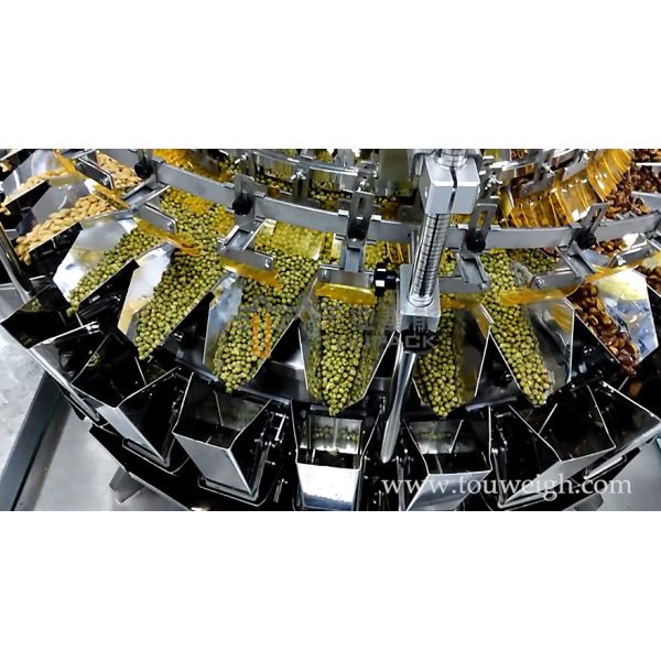Nuts Scale Multihead Weigher 0.8L Dimple Pate With MCU Control System