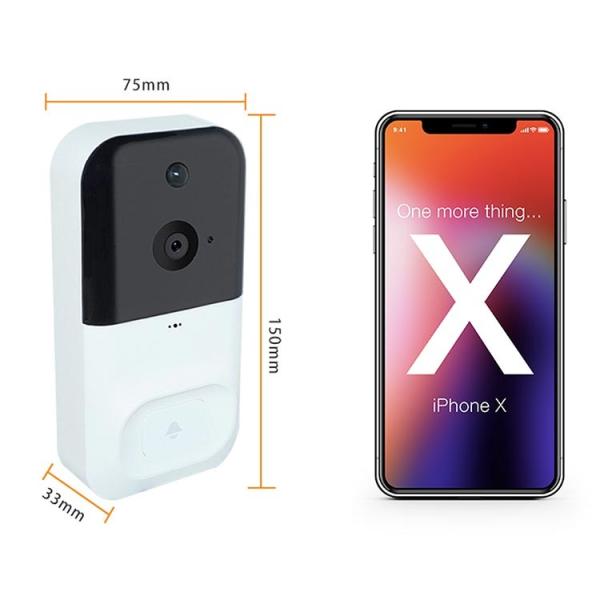 Quality 1080P Night Vision 128GB Wireless Doorbell Camera With Screen for sale