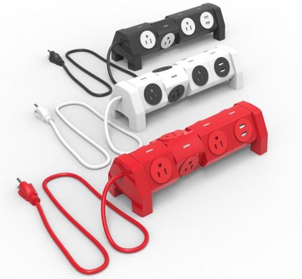 Quality Home USB Rotary Plug Smart American Desk Mount Power Strip Creative  Multi - Function for sale