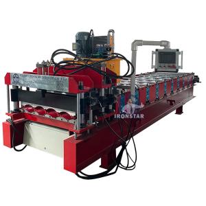 China 828 glazed tile roll forming machine for Bolivia Water ripple roll forming machine Step tile roll forming machine wholesale