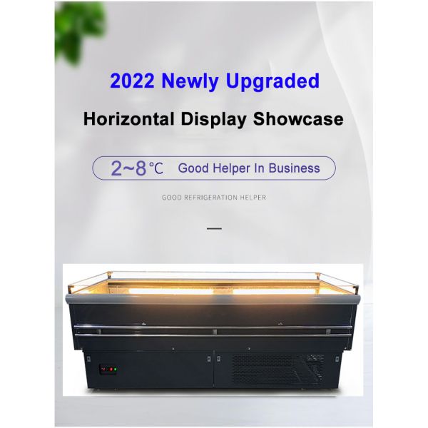 Horizontal Fruit Cooling Cabinet Vegetable Display Chiller For Supermarket