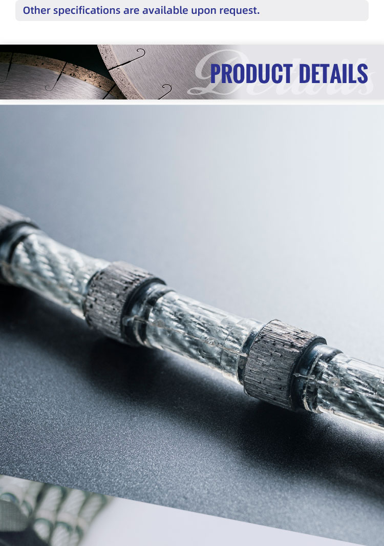 Customized 7.3mm Granite Multi Wire Rope Profiling Saw with Diamond Wire Cutting Tool
