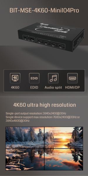 Quality 4K60 Video Wall Controller 6ms Response Time and IP Control Mode for Display Solution for sale