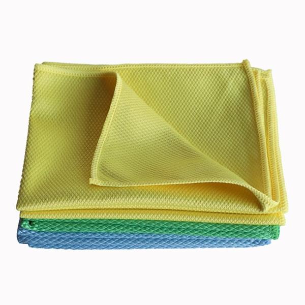 Quality Blue Yellow Green Kitchen Microfibre Dish Cloths Towels custom Thickness for sale