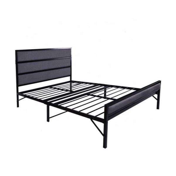 Quality Latest Design Simple Metal Double Bed Headboard Iron Frame For Hotel Home for sale