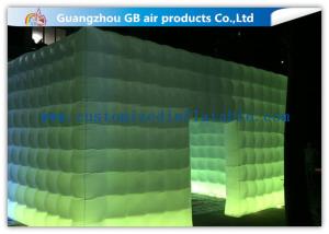 China Pvc Coated Nylon Inflatable Air Tent Square Tent Booth With Led Lighting on sale