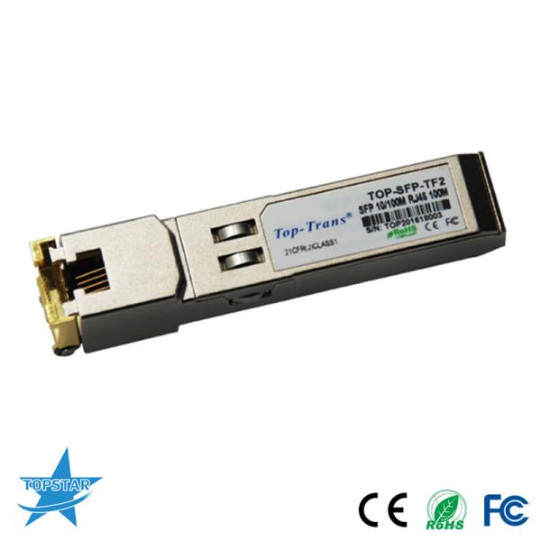 Quality 100m 10/100Base Copper SFP Transceiver Rj45 Connector ROHS for sale