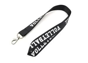 Black Nylon Material Custom Business Lanyards With Full Color Printing