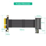 180 Degree SFF-8639 (U.2) To PCI-E 3.0 4X Ribbon Extender Cable for U.2 NVME SSD