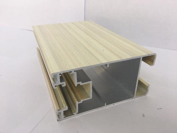 Quality Vacuum Treatment Wood Finish Aluminium Profiles Acid Alkali Resistance  2500T Extrusion for sale