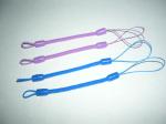 Custom Red/Blue Mini Short Pen Spiral Tethers w/Different Nylon Strap on Both