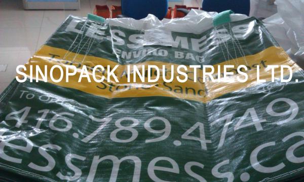 Quality BOPP laminated big bags with cross corner loops for sale