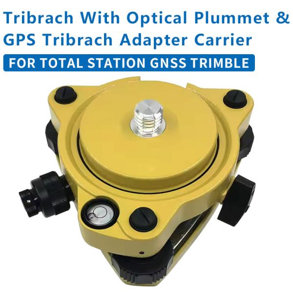 Quality Yellow Tribrach with Optical Plummet Fixed Adapter with 5/8X11 Thread for Total Station GNSS TRIMBLE Whole Set for sale