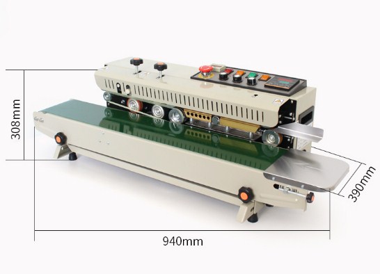 Aluminum Foil/Plastic Bags Continuous Band Sealer with Single Layer Thickness≤0.08mm