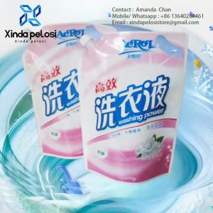 China Custom Logo Plastic Packaging Stand Up Resealable Liquid Plastic Pouches With Gravure Printing on sale