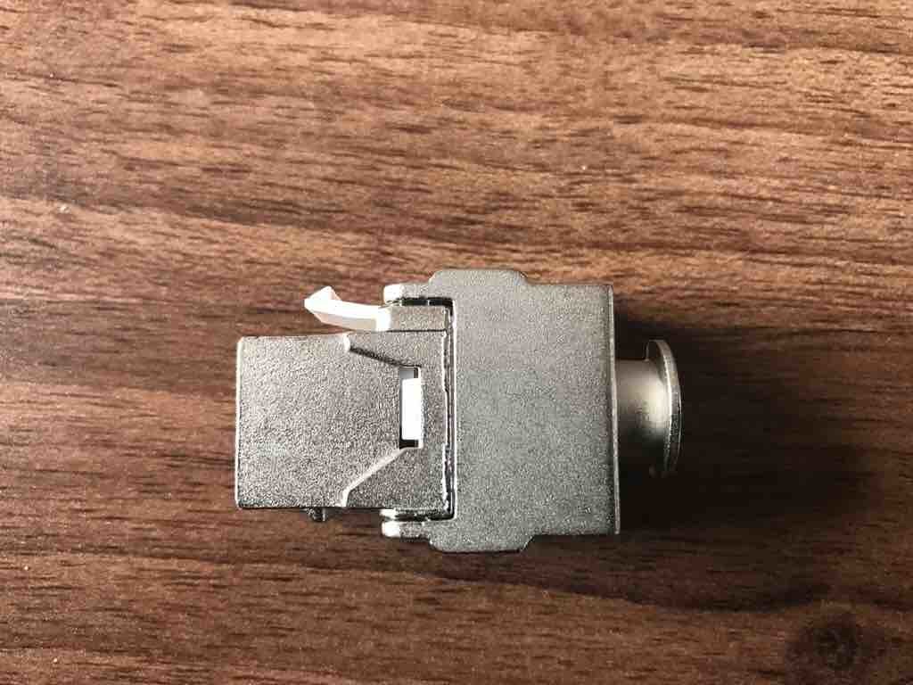 FTP Cat6 Punch Down Keystone Jack RJ45 180 Degree Metallic Color OEM / ODM