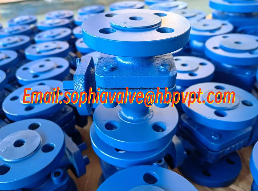 2-PC cast iron flanged ball valve with DIN standard