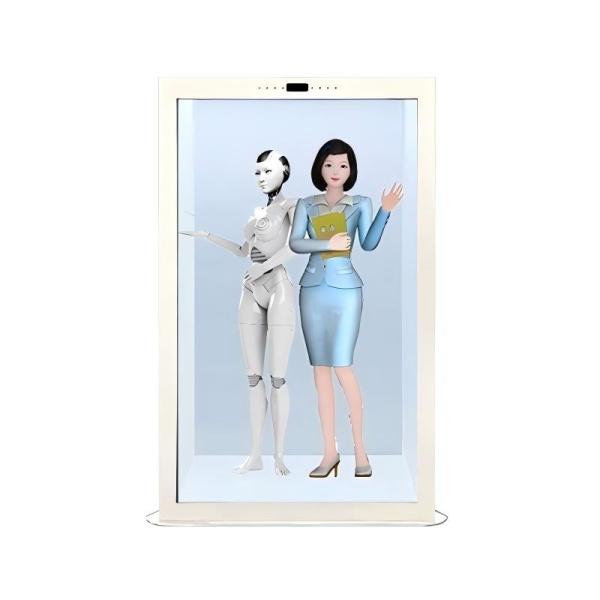 Quality Wholesale 3D Holographic Capsule Transparent Screen Display Cabinet, Supporting Custom AI Portrait Replication Interactive Cabinets for sale