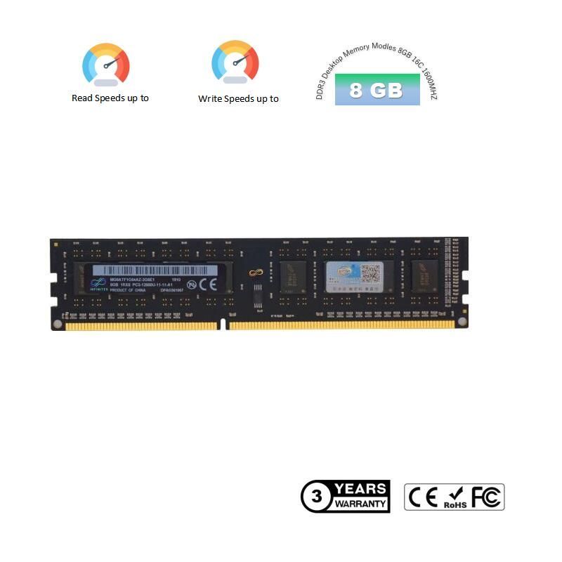 Used for AMD Motherboard Desktop Memory DDR3 8GB RAM 1600MHz