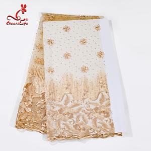 China Multi Color Tulle Mesh Embroidered Beaded Lace Fabric Light And Transparent Texture wholesale